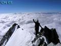 In vetta all'Aiguille de Rochefort